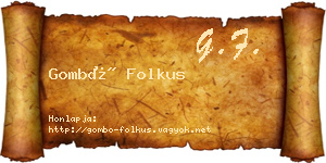 Gombó Folkus névjegykártya